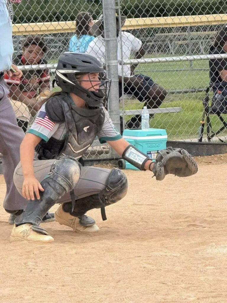 Haley catching on August 23, 2025 in Clayton, NC.