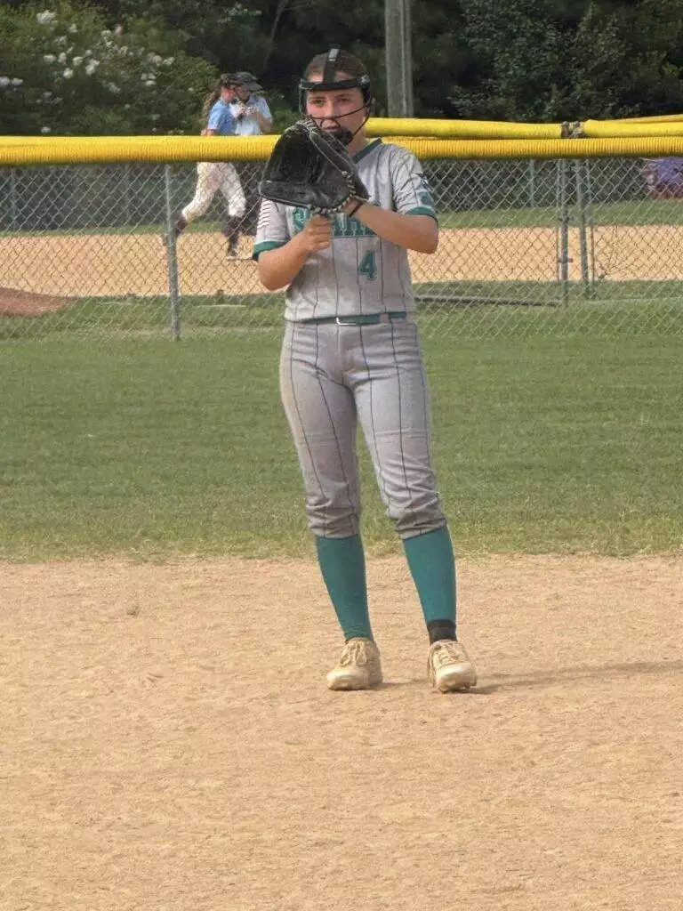 Haley fielding on August 23, 2025 in Clayton, NC.