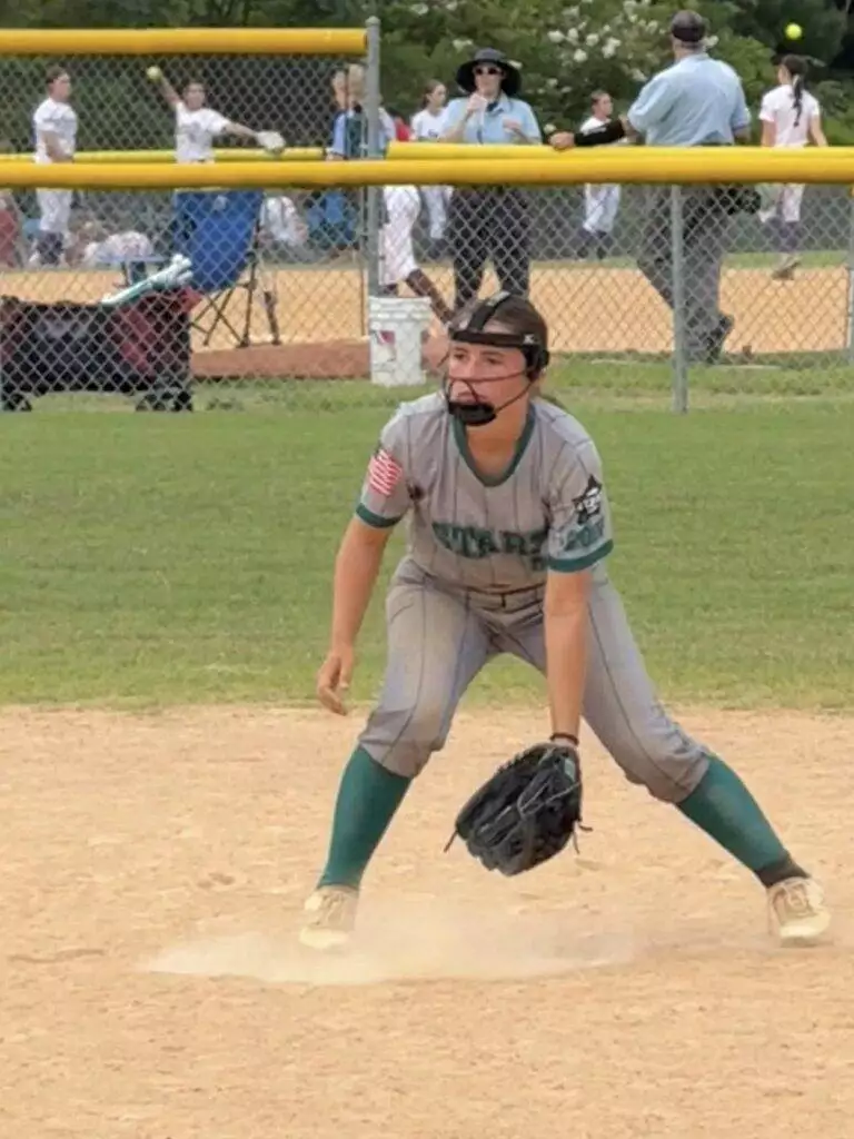 Haley fielding on August 23, 2025 in Clayton, NC.