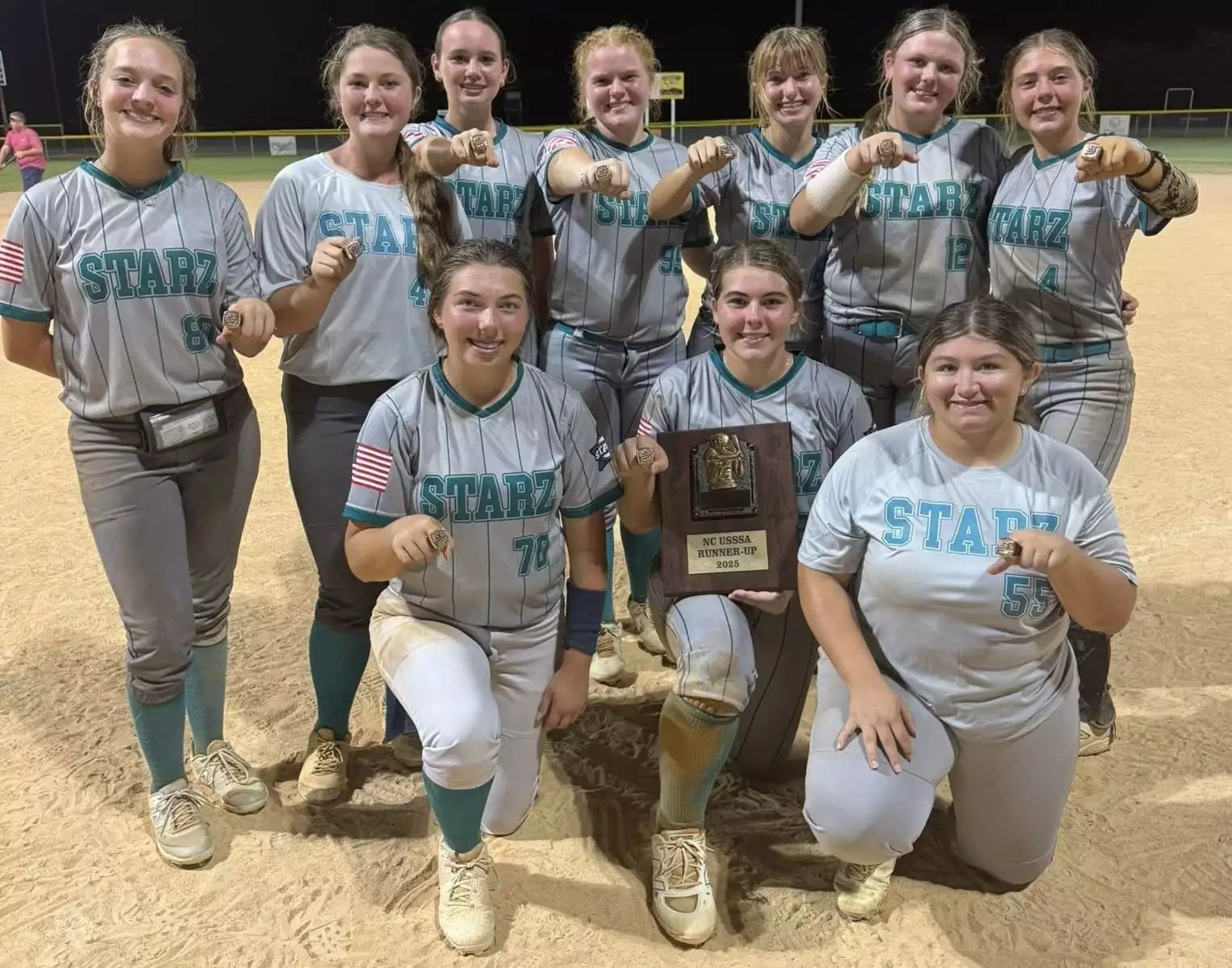 Bladen Starz earn runner up in Blue bracket championship for first high school level tournament on August 23, 2025 in Clayton, NC.