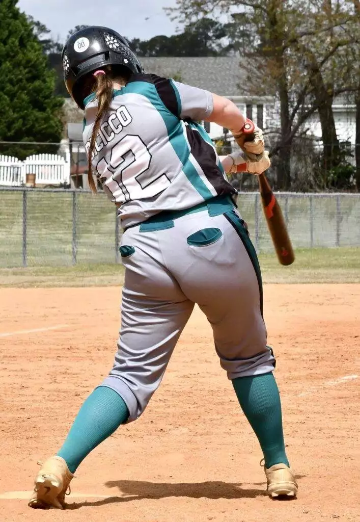 Abby swinging in Kinston on March 29, 2025