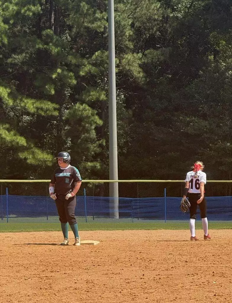 Abby base running at Tier One Edge Showcase tournament - August 9-10, 2025 in Raleigh, NC