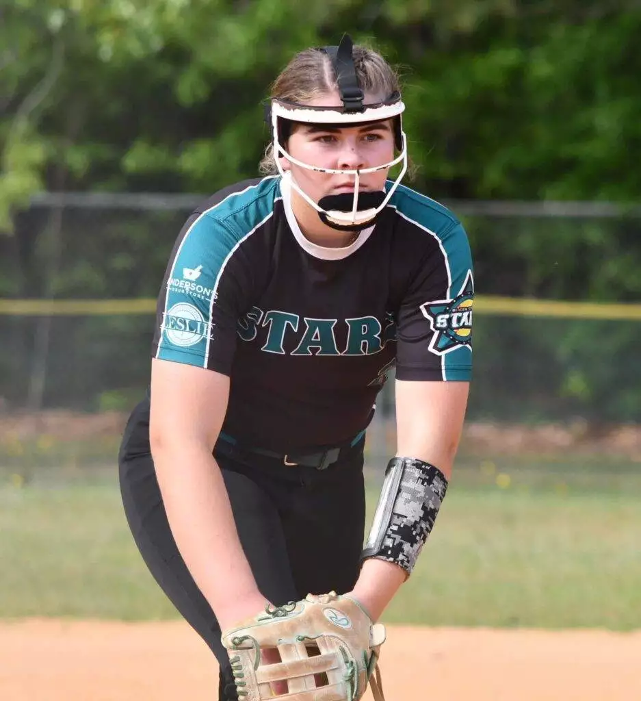 Breelyn pitching in Fayetteville - April 26, 2025