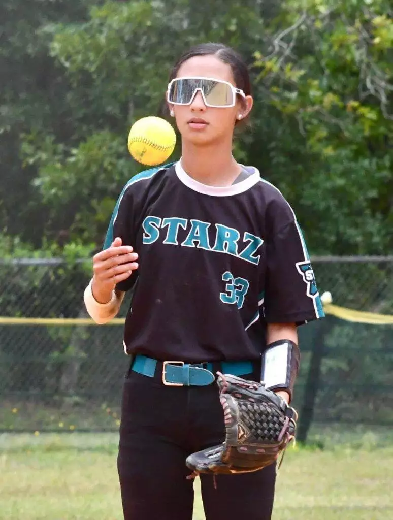 Emilia pitching in Fayetteville - April 26, 2025