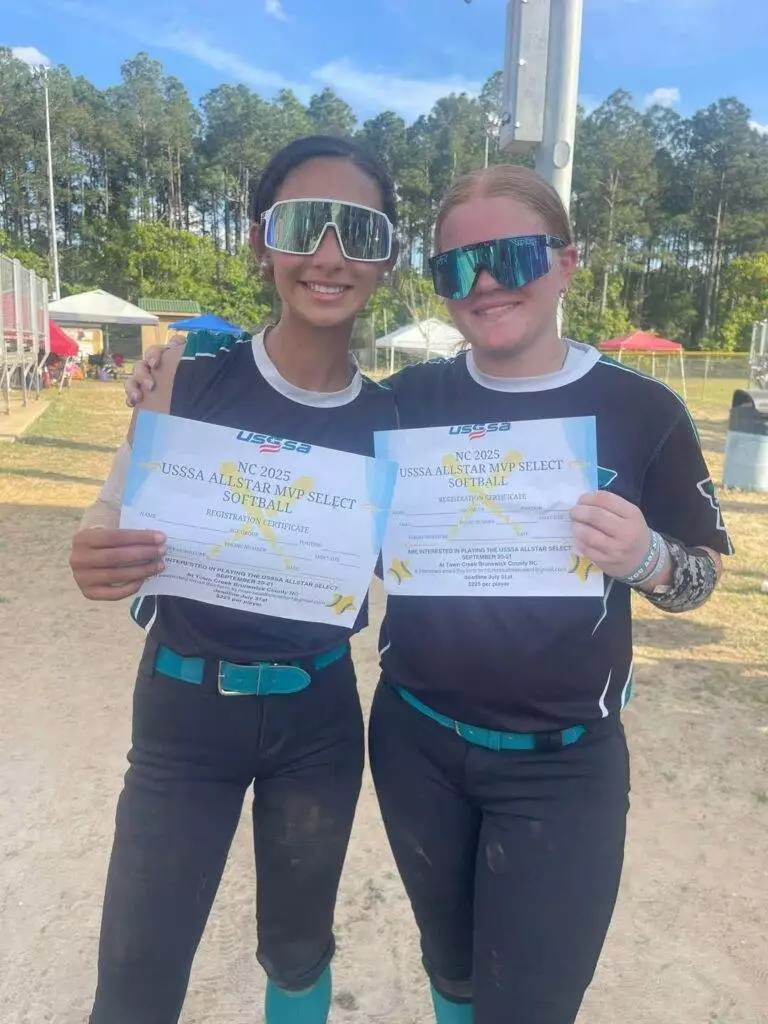 April 26 USSSA MVPs - Emilia Macias and Serenity Schmieder