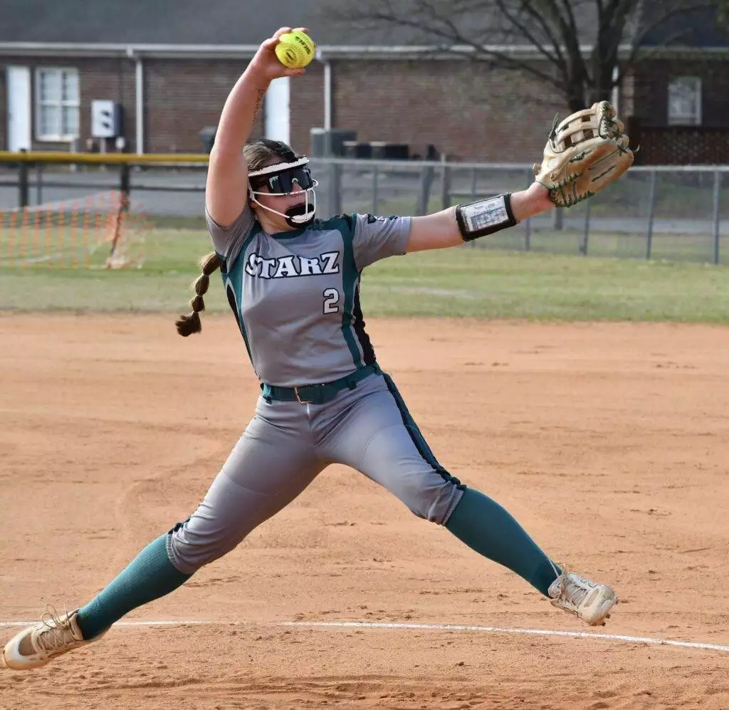 Breelyn pitching in Kinston on March 29, 2025