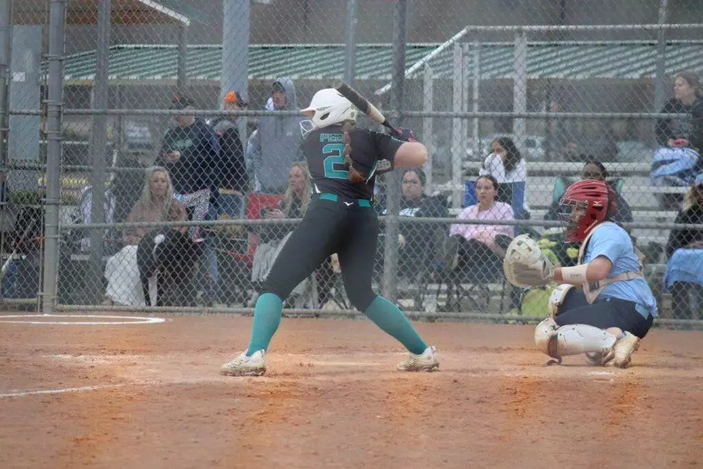 Breelyn at bat in Cary on March 15, 2025