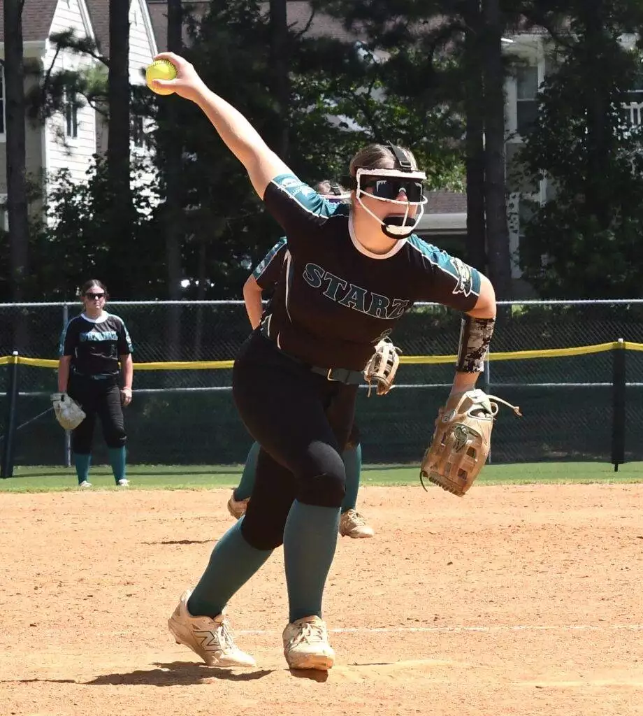 Breelyn pitching in Clayton on June 21, 2025