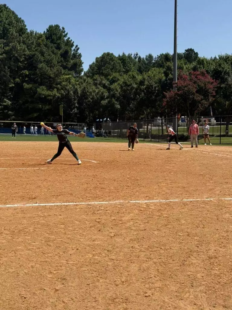 Breelyn pitching at Tier One Edge Showcase tournament - August 9-10, 2025 in Raleigh, NC