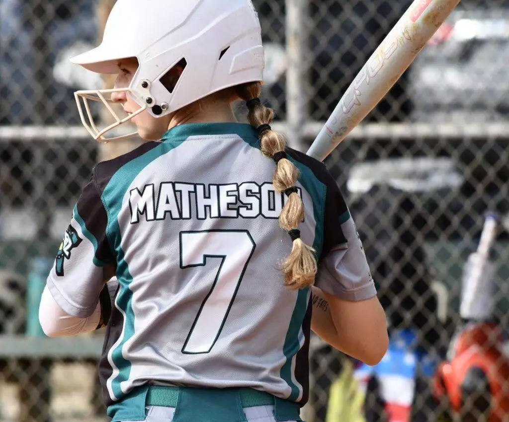 Brissa at bat in Kinston on March 29, 2025