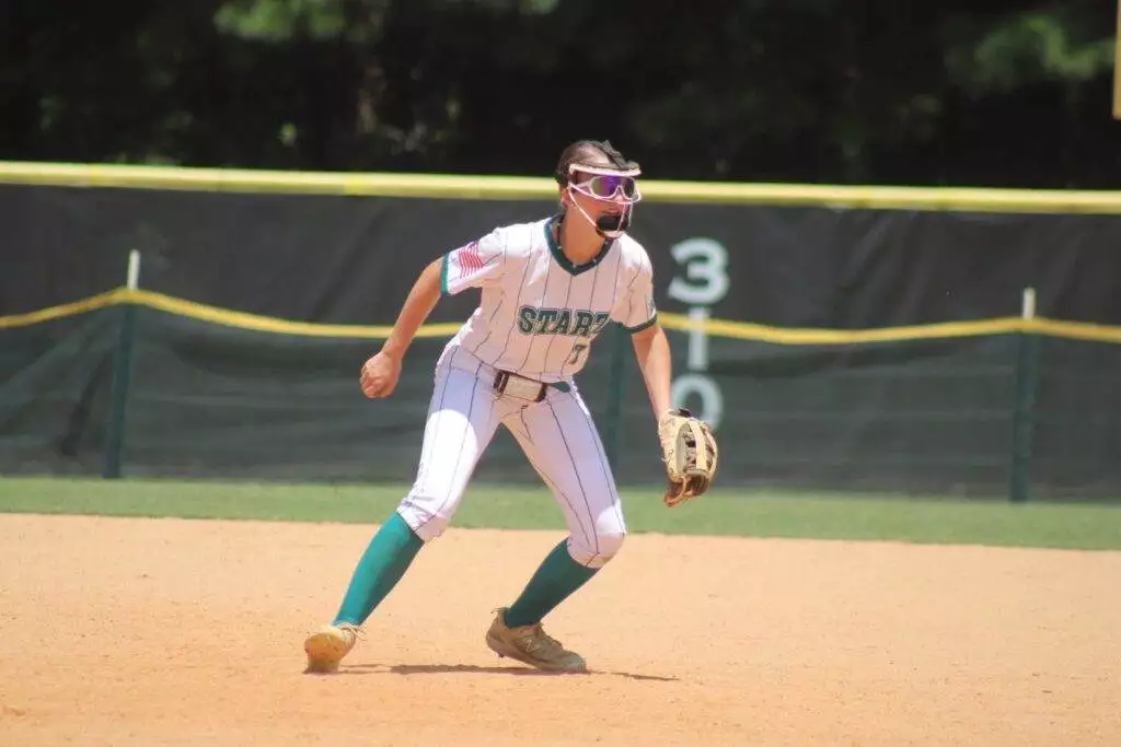 #7 Brissa Matheson fielding in Apex, NC on July 19, 2025