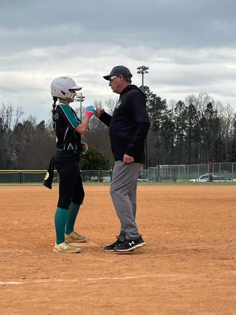 Brissa and Coach Chris in Cary on March 15, 2025