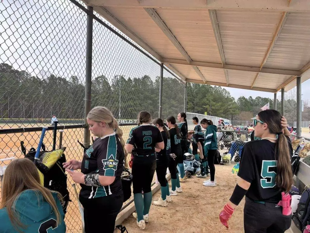 Dugout activity in Cary on March 15, 2025