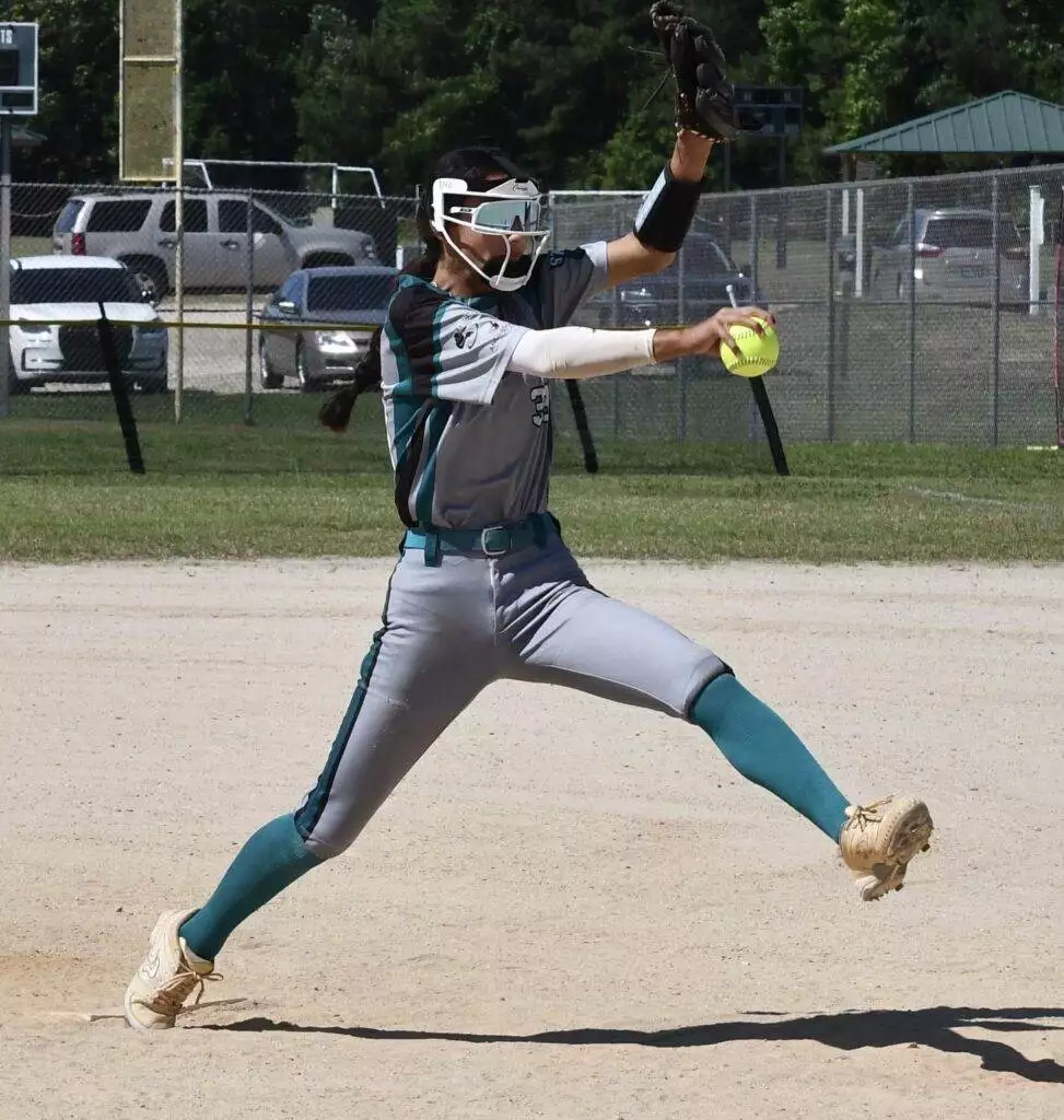 Emilia pitching in Laurinburg - May 24, 2025