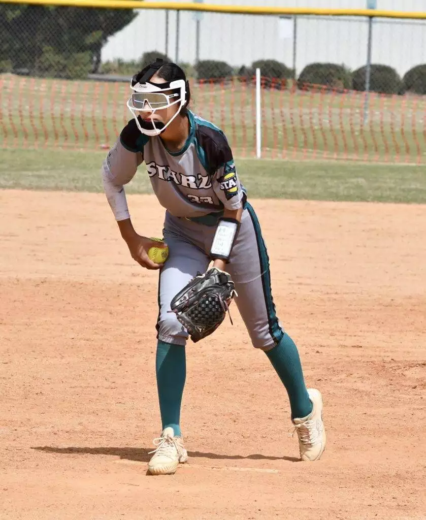 Emilia pitching in Kinston on March 29, 2025