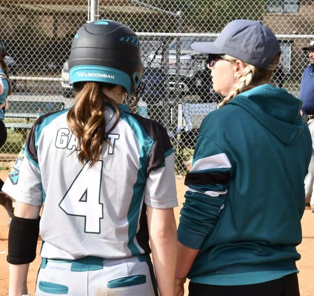 Haley and Coach Cara in Kinston on March 29, 2025