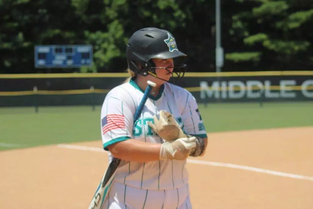 #11 Kenley Smeigh at bat in Apex, NC on July 19, 2025