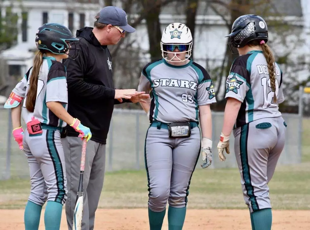 Payton, Coach Chris, Serenity, and Abby in Kinston on March 29, 2025