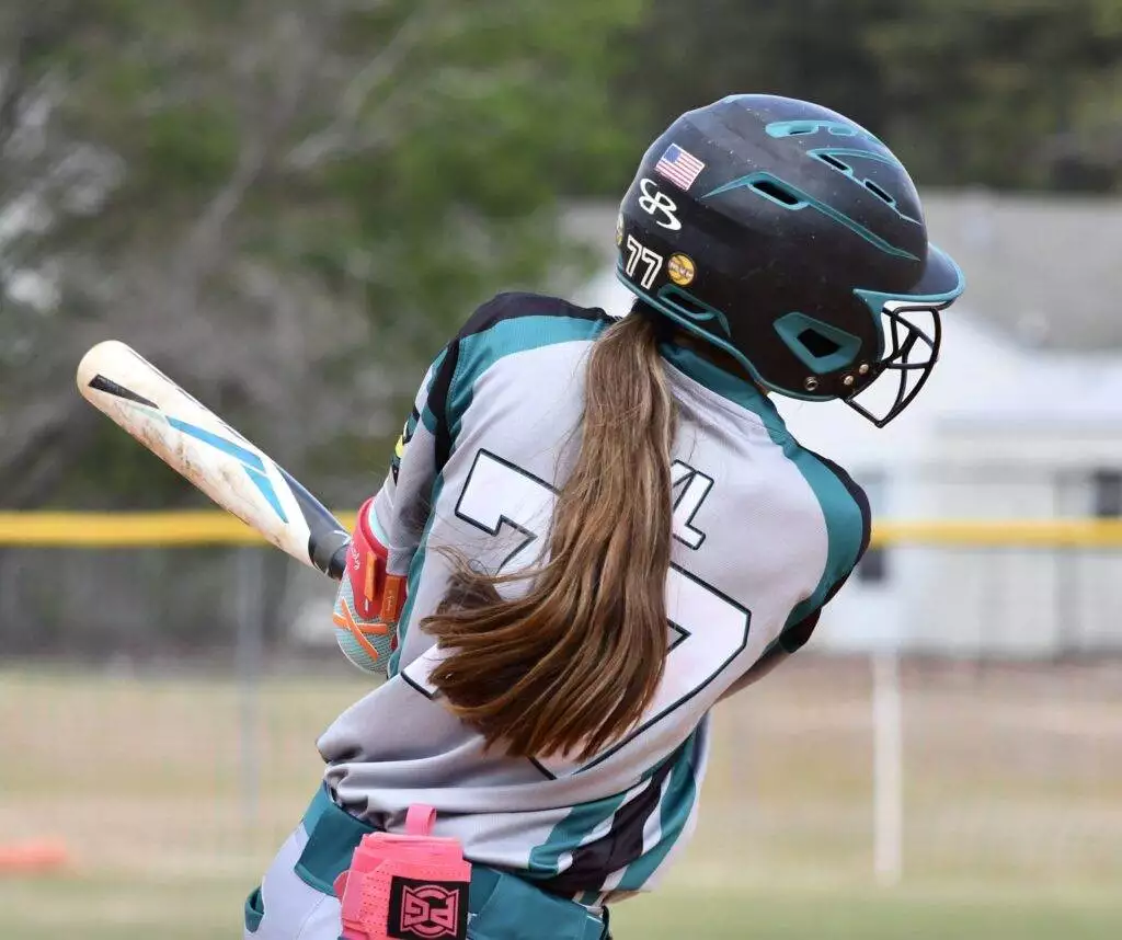 Payton swinging in Kinston on March 29, 2025