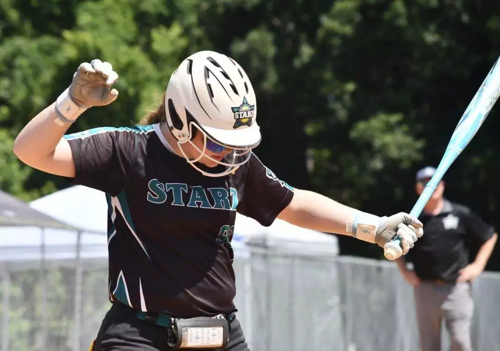 Serenity at bat in Clayton on June 21, 2025