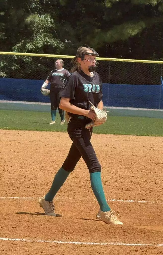 Stevie pitching at Tier One Edge Showcase tournament - August 9-10, 2025 in Raleigh, NC