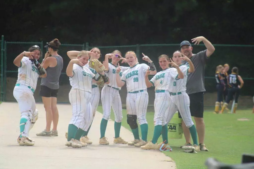 A little fun on the field for the Bladen County Starz in Apex, NC on July 19, 2025