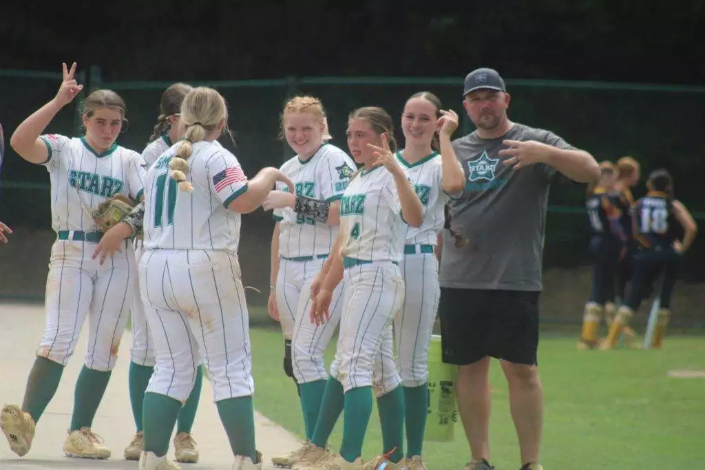 A little fun on the field for the Bladen County Starz in Apex, NC on July 19, 2025