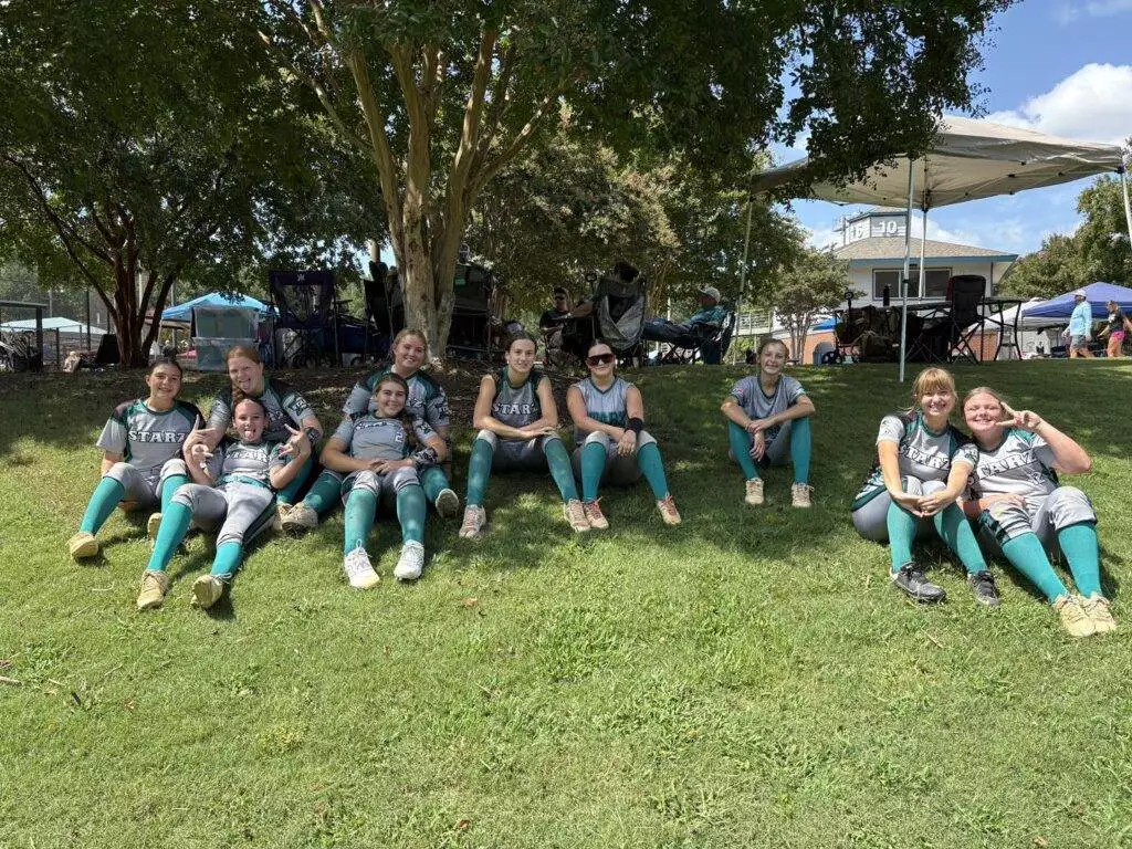 Team fun on the hill between games at Tier One Edge Showcase tournament - August 9-10, 2025 in Raleigh, NC