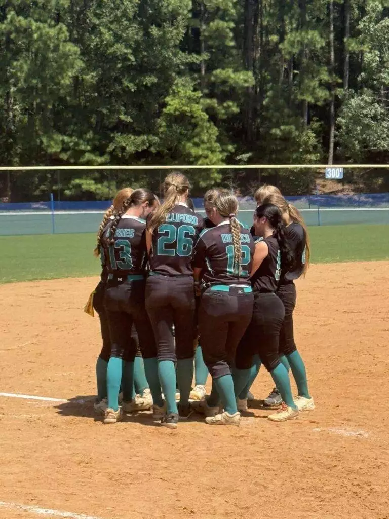 Team prayer at Tier One Edge Showcase tournament - August 9-10, 2025 in Raleigh, NC