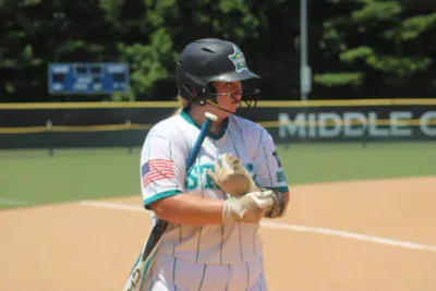 #11 Kenley Smeigh at bat in Apex, NC on July 19, 2025