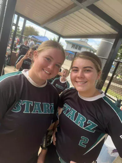 Kenley and Breelyn at Tier One Edge Showcase tournament - August 9-10, 2025 in Raleigh, NC