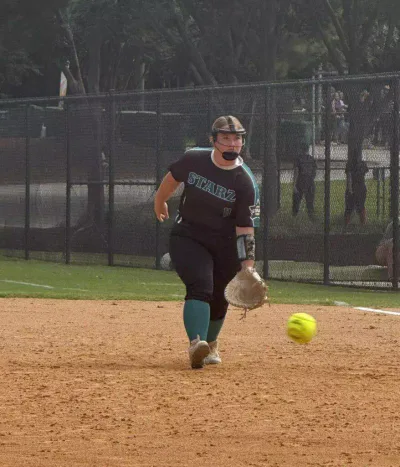 Kenley fielding at Tier One Edge Showcase tournament - August 9-10, 2025 in Raleigh, NC