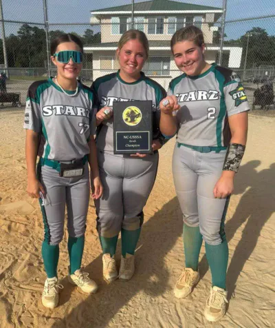 Payton Eyl, Kenley Smeigh, and Breelyn Peed receive MVP honors in Laurinburg on May 24, 2025